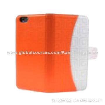 PU Leather Case for iPhone 6, Stylish, Fashion Folio, Magnetic Button Design